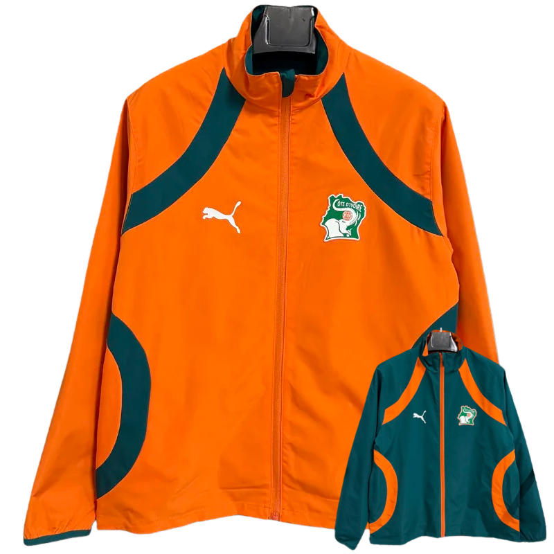 2025-26 Ivory Coast Orange & Green Double Sided Windbreaker