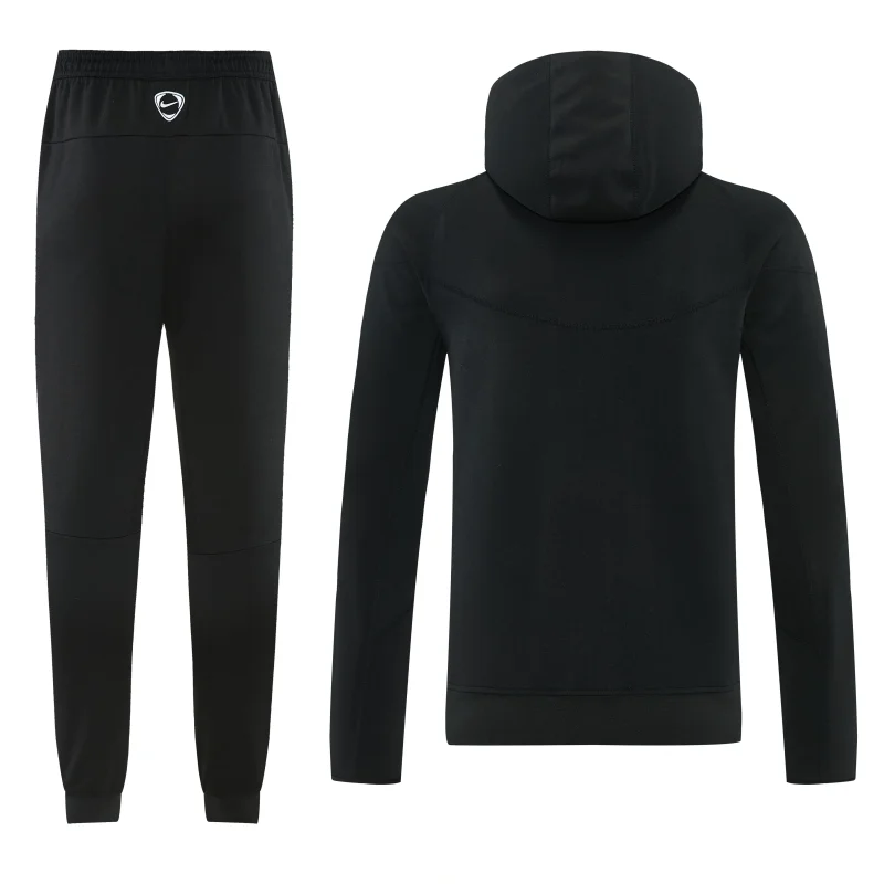 2025-26 Mens Chelsea Black Jacket  Hoodie Tracksuit