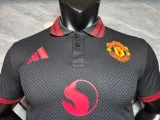 2025-26 Mens Manchester United Special Edition  black polo Player version Soccer Jersey