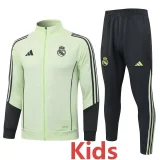 2025-26 Kids Real Madrid  Light green Jacket Tracksuit #E25217