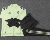 2025-26 Kids Real Madrid  Light green Jacket Tracksuit #E25217