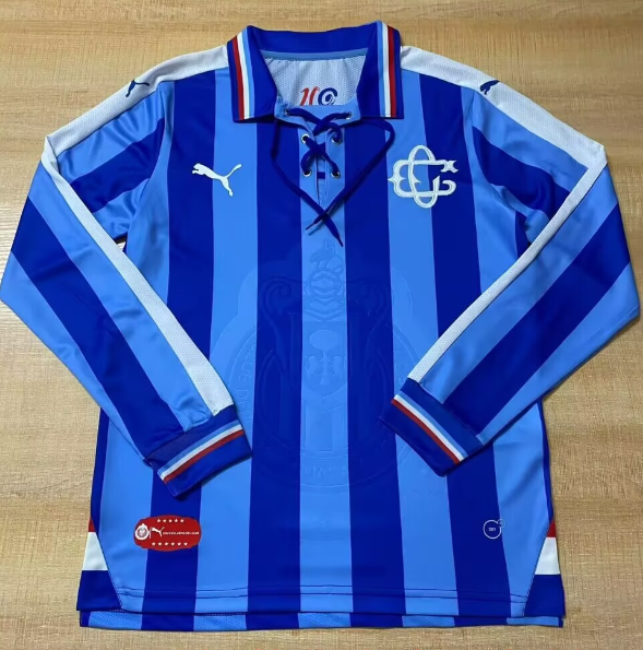 Mens Chivas 110th Anniversary away long sleeve Retro Soccer Jersey