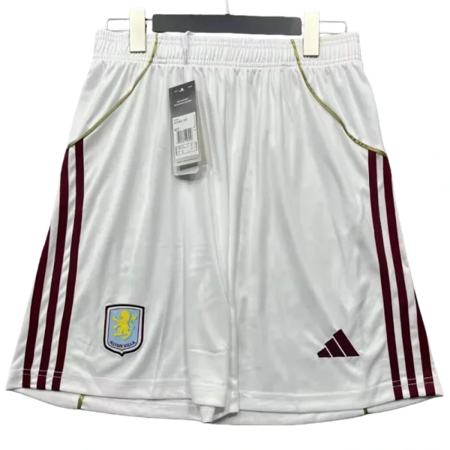 2025-26 Mens Aston Villa home white Shorts Pants