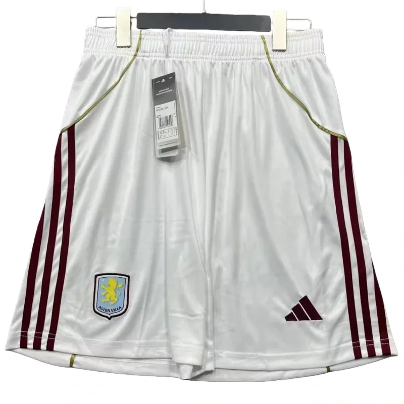 2025-26 Mens Aston Villa home white Shorts Pants