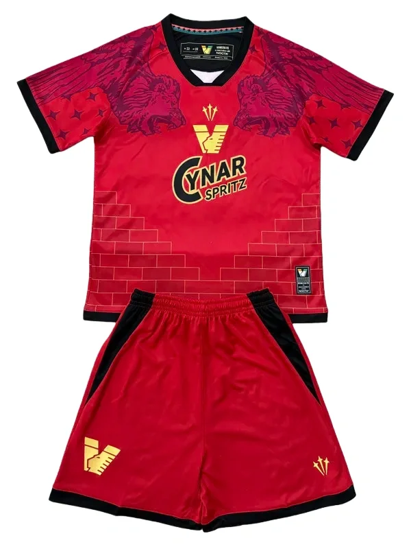 2025-26 Kids Venezia FC  fourth away red  Soccer Jersey
