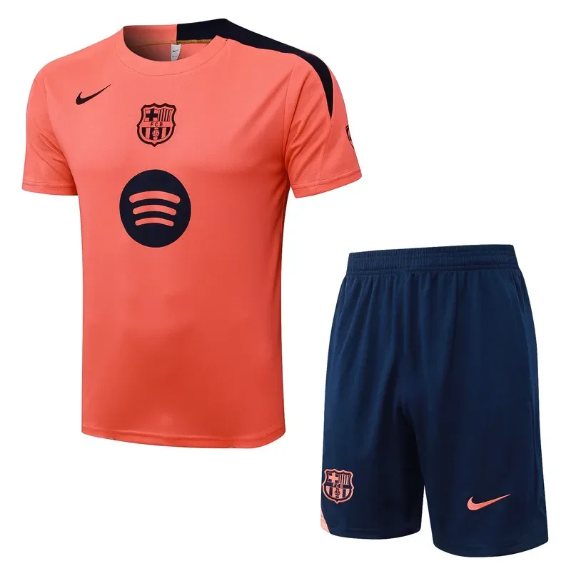 2025-26 Mens Barcelona Orange Training Short Suit #D25272