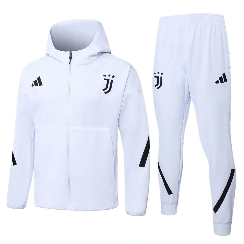 2025-26 Mens Juventus white Hoodie Tracksuit F629#