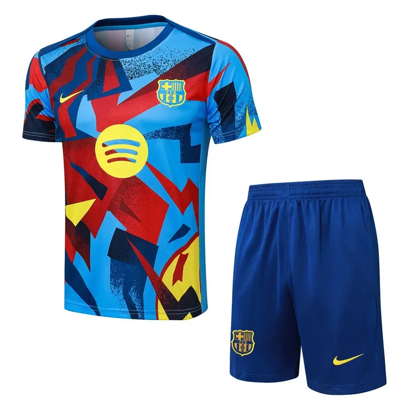 2025-26 Mens Barcelona Royal blue Training Short Suit #D25253