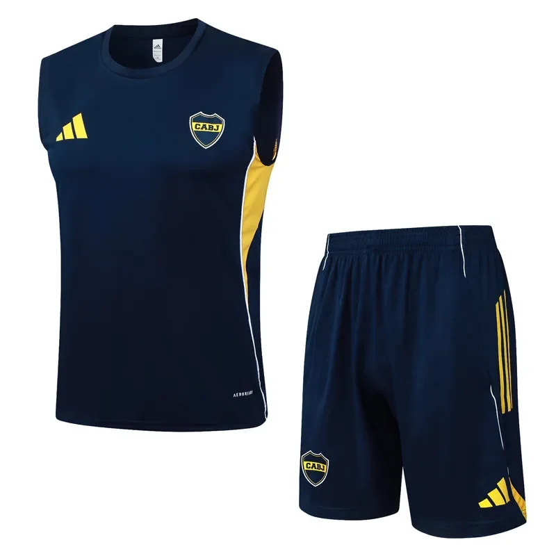 2025-26 Boca Juniors Royal blue vest Training Short Suit #D25261