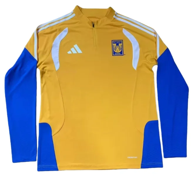 2025-26  Mens Tigres UANL  yellow Half Pull Sportswear Top