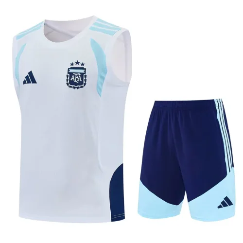 2026-27 Mens  Argentina White vest Training Short Suit