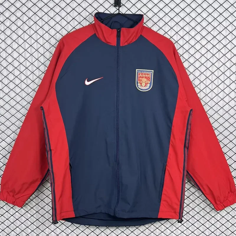 1998-1999 Mens Arsenal Black red Retro Windbreaker