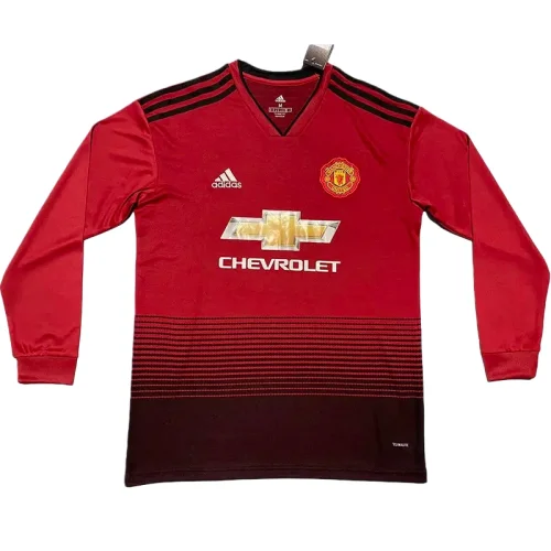 2018-2019  Mens Retro Manchester United Home Long sleeve Jersey