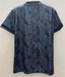 1990 Mens England Away black Retro Soccer Jersey