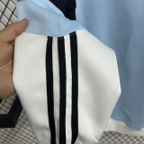 2025-26 Mens Manchester City white blue Hoodie (无帽卫衣)