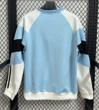 2025-26 Mens Manchester City white blue Hoodie (无帽卫衣)
