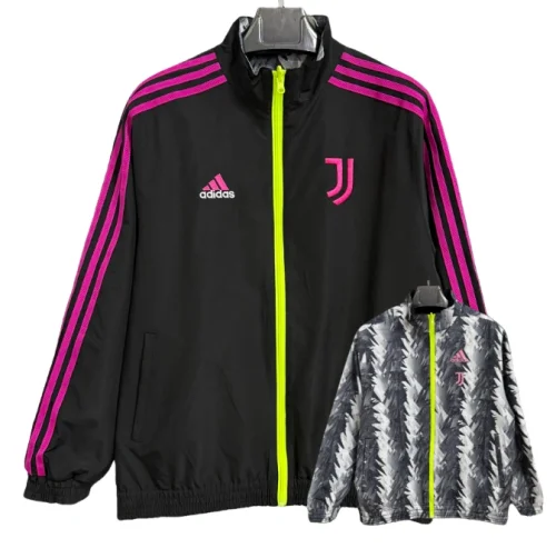 2025-26 Mens Juventus grey black Double Sided Windbreaker