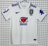 2022-23 Mens Brazil white polo  Soccer Jersey
