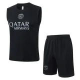 2025-26 PSG Jordan Black vest Training Short Suit #D25278