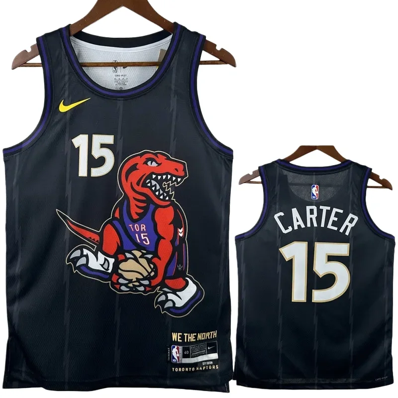 24-25 Raptors CARTER #15 Black City Edition Top Quality Hot Pressing NBA Jersey