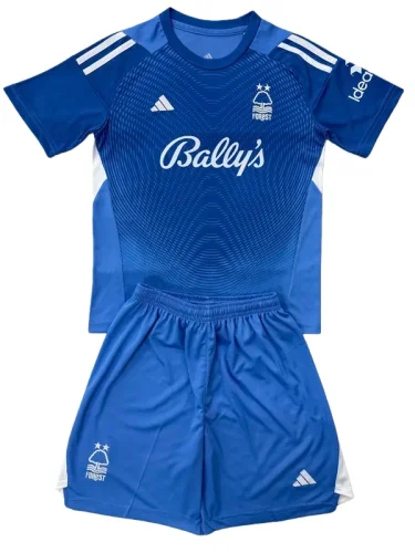 2025-26 Kids Nottingham Forest Blue Goalkeeper Soccer Jersey