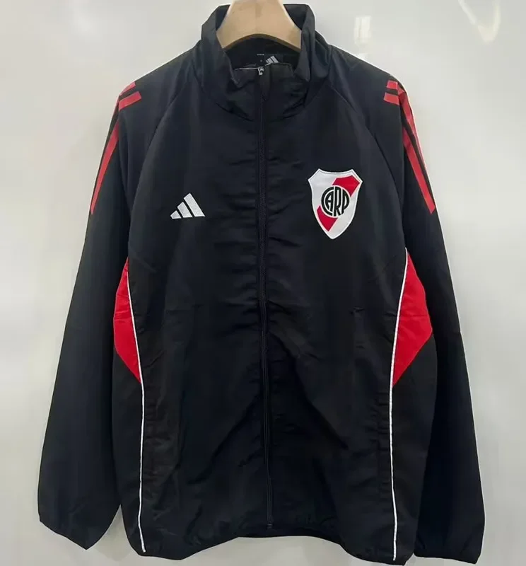 2025-26 River Plate Black Windbreaker