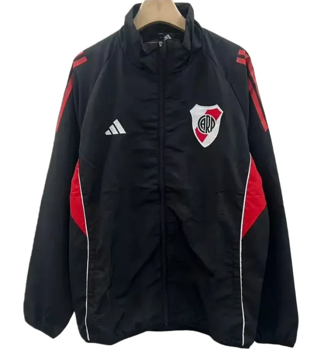 2025-26 River Plate Black Windbreaker