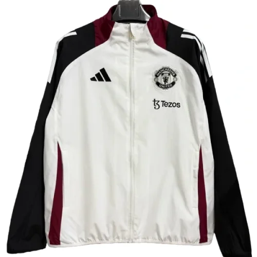 2026-27 Mens Manchester United Black White Windbreaker