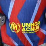 2025-26 Mens Barcelona Fourth away blue red Player version soccer Jersey