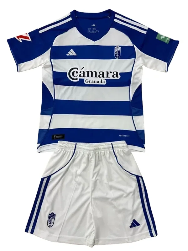 2025-26 Kids Granada Away blue wihte soccer Jersey