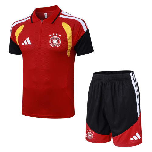 2026-27 Mens Germany red polo Training Short Suit D2603#