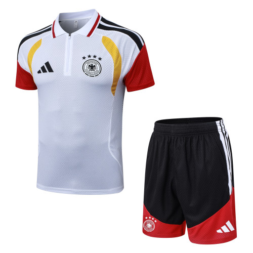 2026-27 Mens Germany white polo Training Short Suit D2603#