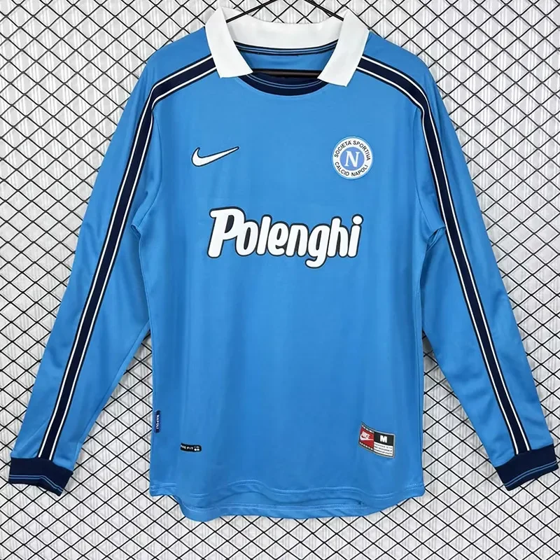 1998-1999 Napoli Home Long Sleeve Retro Soccer Jersey