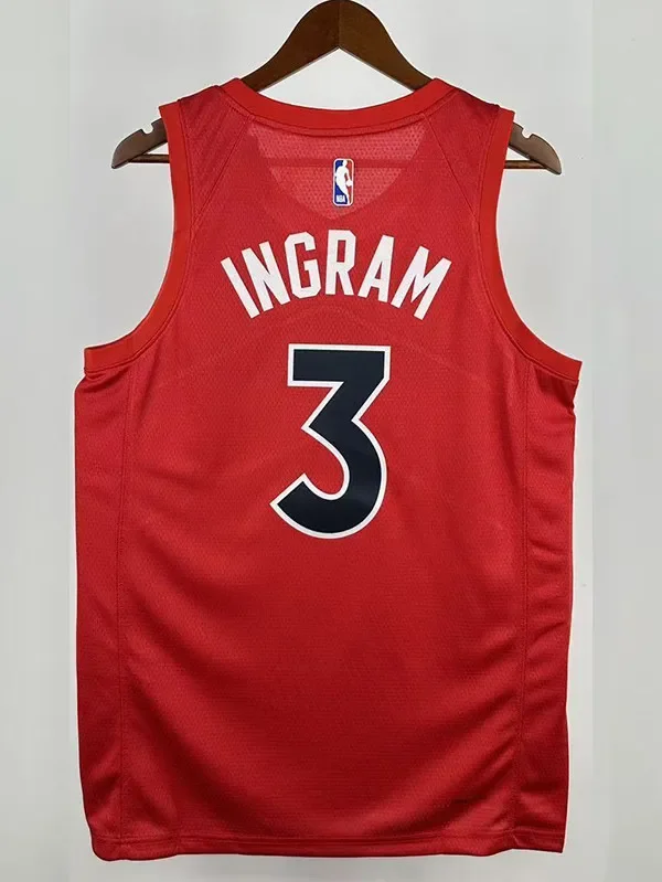 25/26 Raptors INGRAM # 3 Red Away Top Quality Hot Pressing NBA Jersey