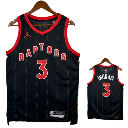 25/26 Raptors INGRAM # 3 Black Flying Man Limited EditionTop Quality Hot Pressing NBA Jersey