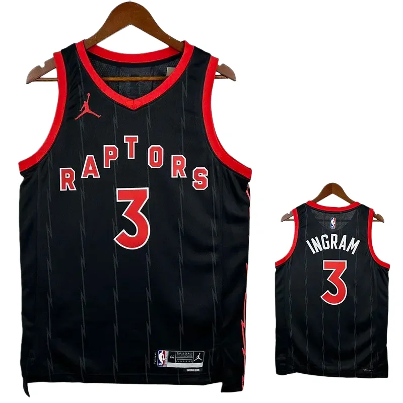 25/26 Raptors INGRAM # 3 Black Flying Man Limited EditionTop Quality Hot Pressing NBA Jersey