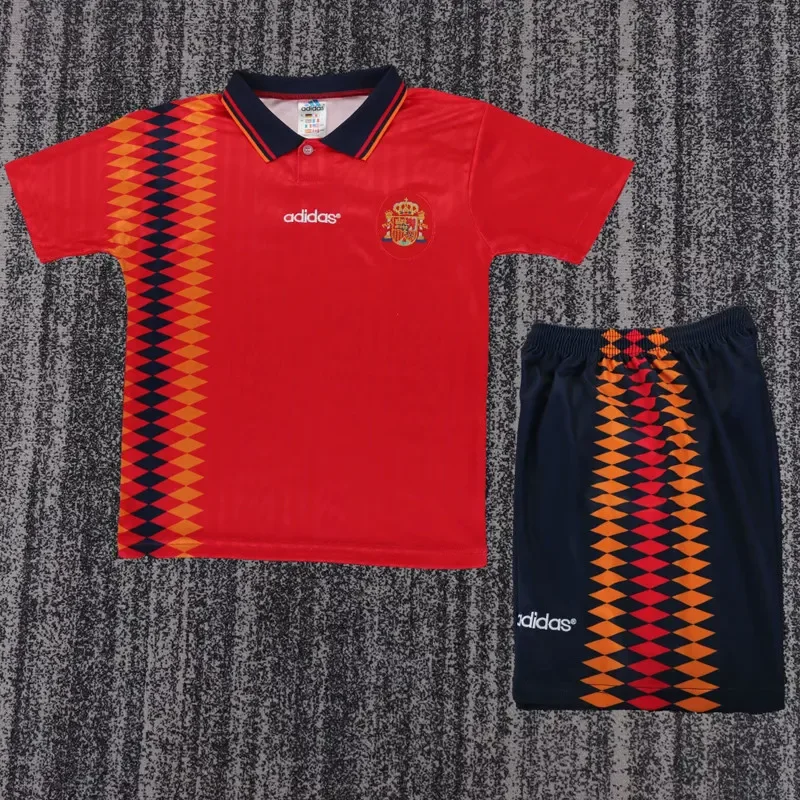 1994 Kids Spain Home Retro Soccer Jersey