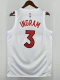 25/26 Raptors INGRAM # 3 White Home Top Quality Hot Pressing NBA Jersey