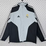 2004-2005 Real Madrid Gray Black Retro Windbreaker