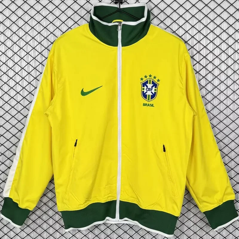2010-2011 Brazil Yellow Retro Windbreaker
