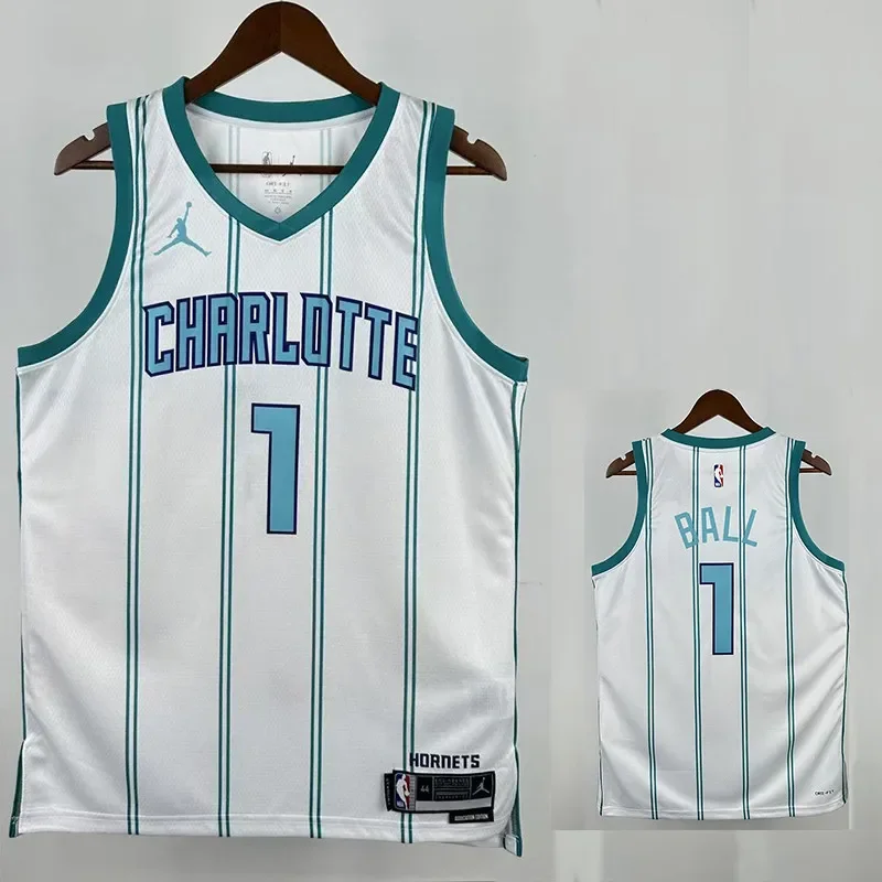 22/23 Hornets BALL #1 White Home Top Quality Hot Pressing NBA Jersey