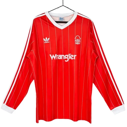 1982-1984 Nottingham Home Long Sleeve Retro Soccer Jersey