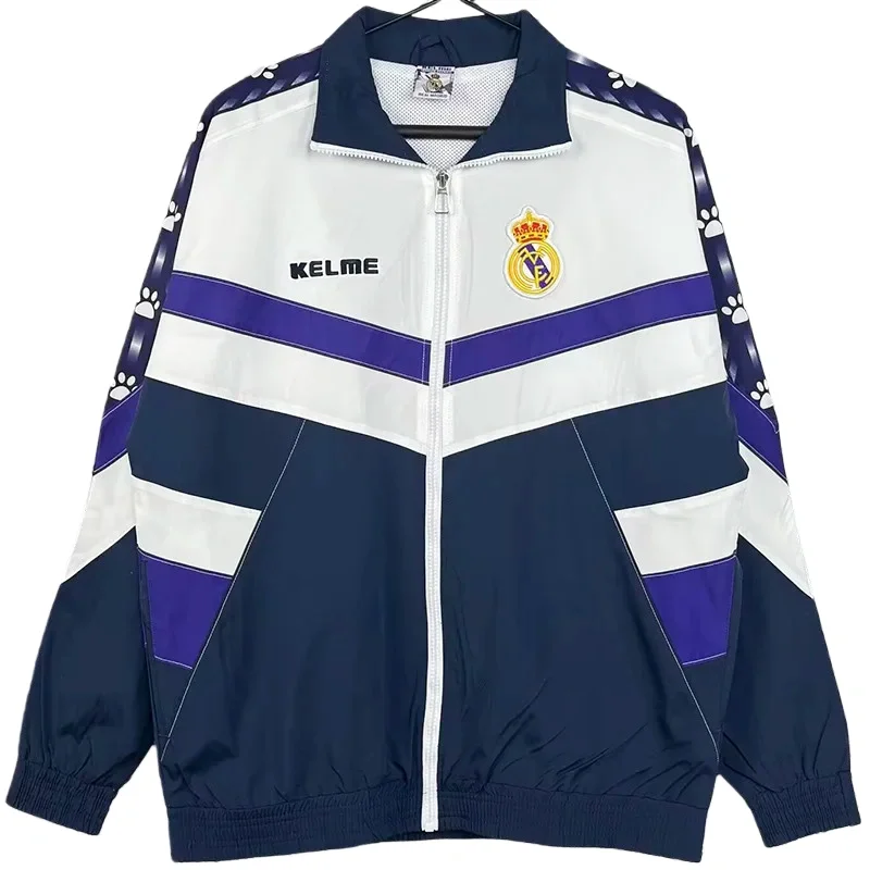 1994-1997  Real Madrid White Black Retro Windbreaker