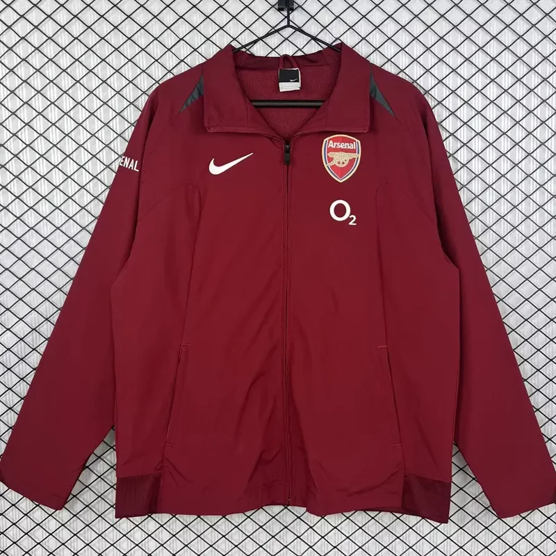 2005-06 Mens Arsenal Jujube red Retro Windbreaker