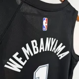 25/26 Sa Spurs WEMBANYAMA #1 Black City Edition Top Quality Hot Pressing NBA Jersey