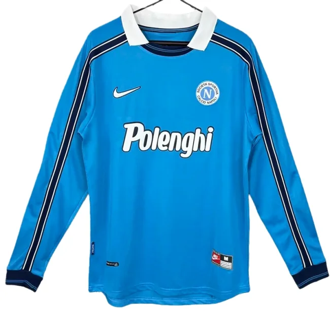 1998-1999 Napoli Home Long Sleeve Retro Soccer Jersey