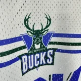 25-26 Bucks White MN Retro Edition Short Shirts