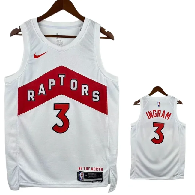 25/26 Raptors INGRAM # 3 White Home Top Quality Hot Pressing NBA Jersey