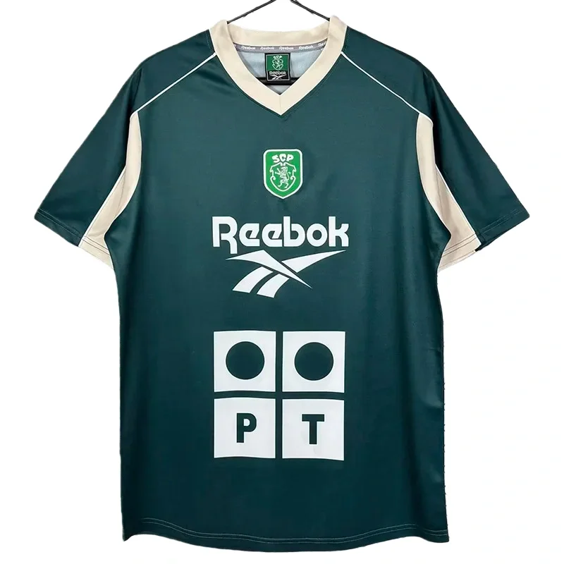 2000-2001 Sporting Lisbon Green Rotro Training Shirts