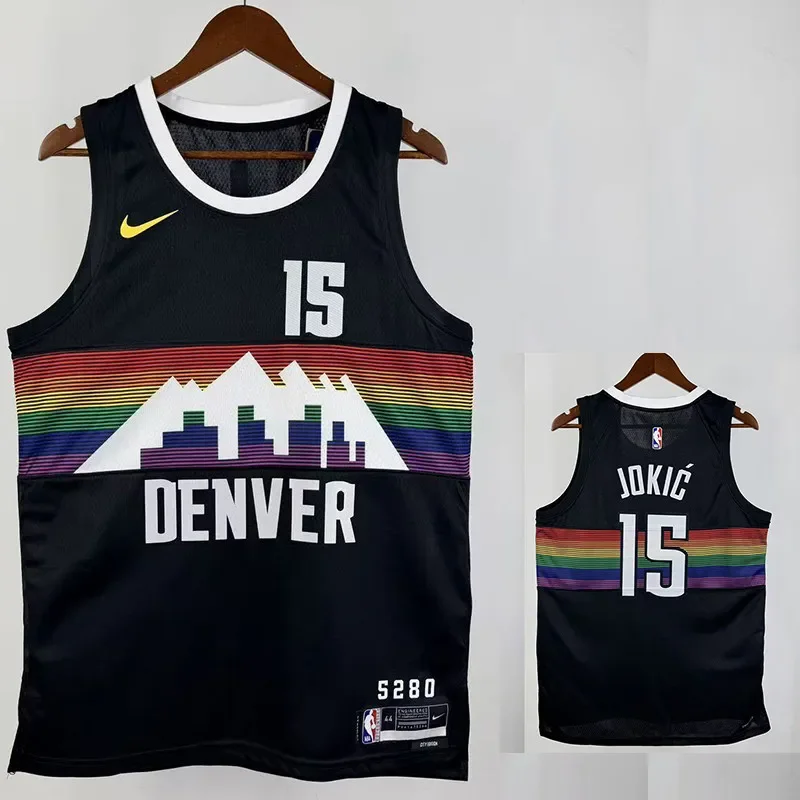 25/26 Nuggets JOKIC #15 Black City Edition Top Quality Hot Pressing NBA Jersey